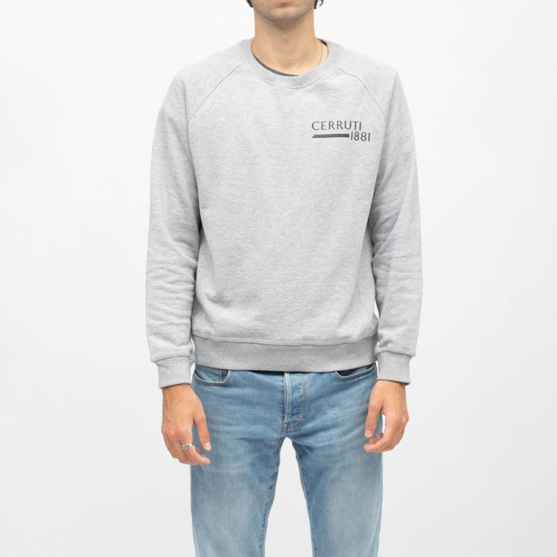 Sweat manches longues col rond coda imprimé logo Homme CERRUTI