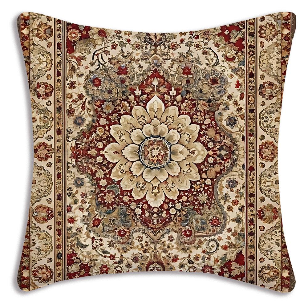 Luxury Persians R-Rug Illow Covers Cartoon Sofa Decorative Home Double-sided Printing Short Plush Cute Cushion Cover
