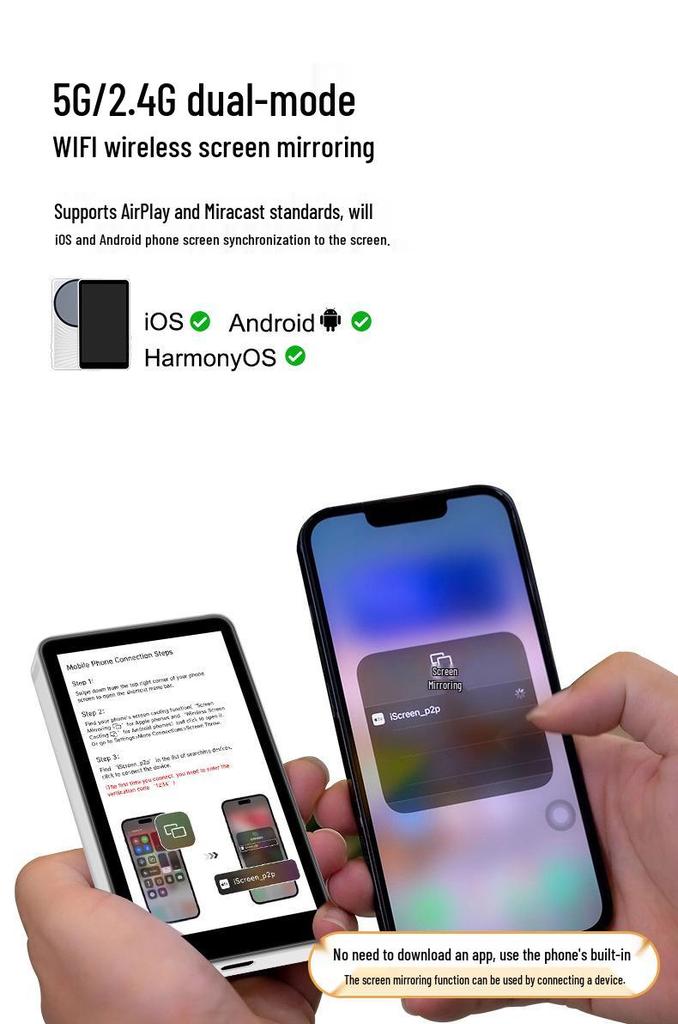 Tragbares Bluetooth-Selfie-Display mit magnetischer Halterung und Fernbedienung für Reisen