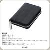 Short Wallet Wallet Round Zipper Coin Purse Genuine Leather Unisex Black [ZIYMU] w2-002bk
