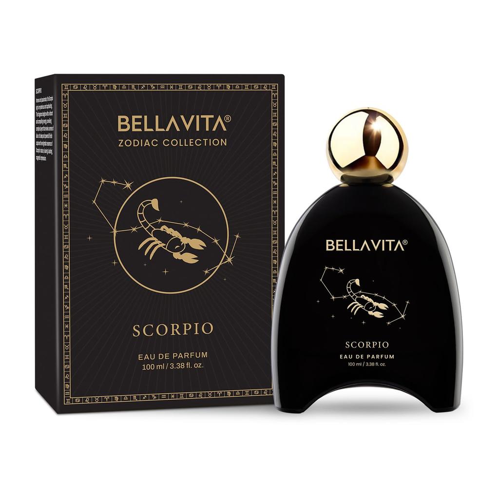 BELLAVITA Zodiac Collection Scorpio | Long Lasting Perfume for Man and Woman | EDP 100ml | Orange and Cedarwood | Spicy, Woody, Citrus