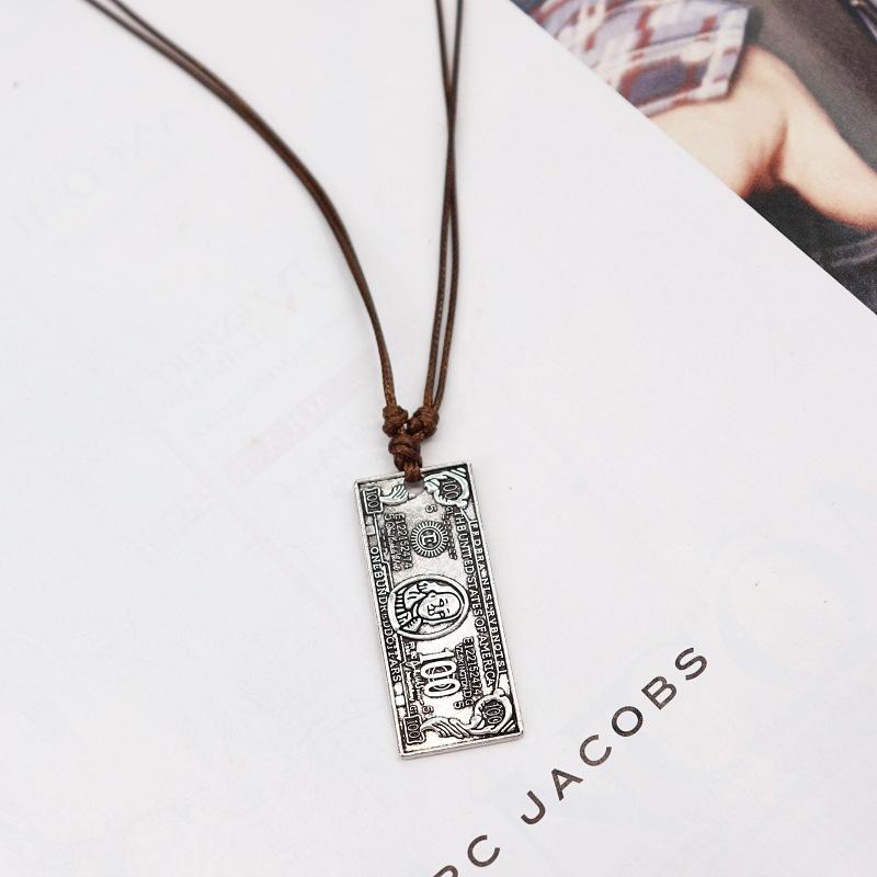 

Ретро маленький свежий Мори минималистичное ожерелье, этнический стиль кулон в виде рогов, пара универсальная длинная цепочка для свитера аксессуары