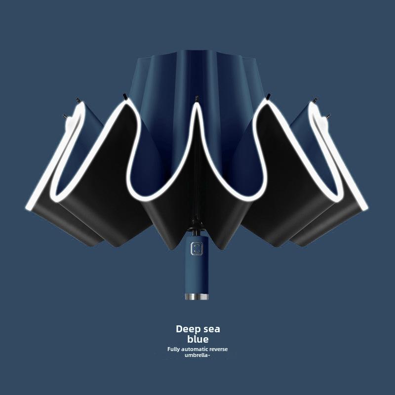 

Большой автоматический обратный зонт в стиле ретро для мужчин и женщин - защита от ультрафиолета в солнечные и дождливые дни