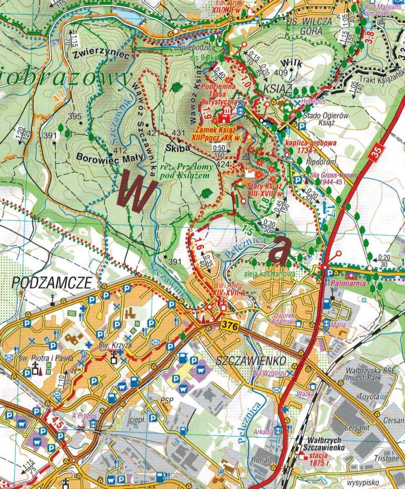 Góry Wałbrzyskie I Kamienne 1:35 000. Laminowana Mapa Turystyczna. Wyd. 2025. Compass