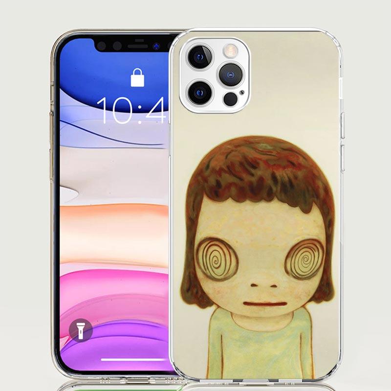 Y-Yoshitomo Nara Phone Case for Apple iPhone 17 Air 16 15 Plus 14 + 13 Mini 12 11 Pro Max 7 8 SE 16Max Soft Shell Cover Coque 17