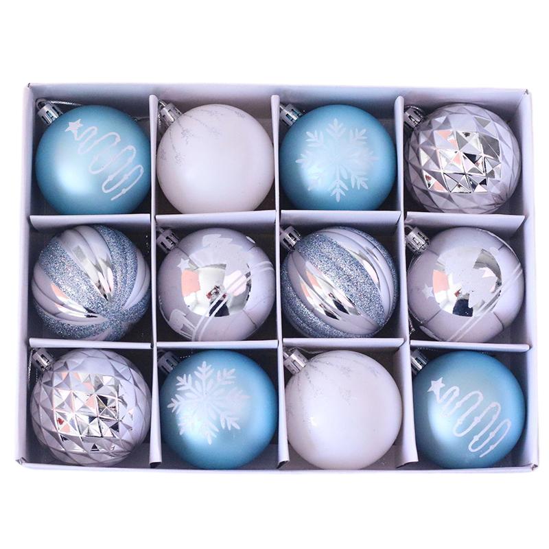 

12 шт./уп. Рождественский шар Многоразовый Украшающий вечеринку Легкий Экологически чистый пластик Праздничный Подвесной Декоративный 6 см