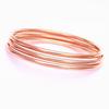 Purple Gold Smooth Plain Ring Bracelet Simple Fashion Classic Trend Rose Gold Plated Bracelet