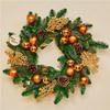 50CM Christmas Wreath & 2.7M Garland Set - Festive Door & Wall Decor