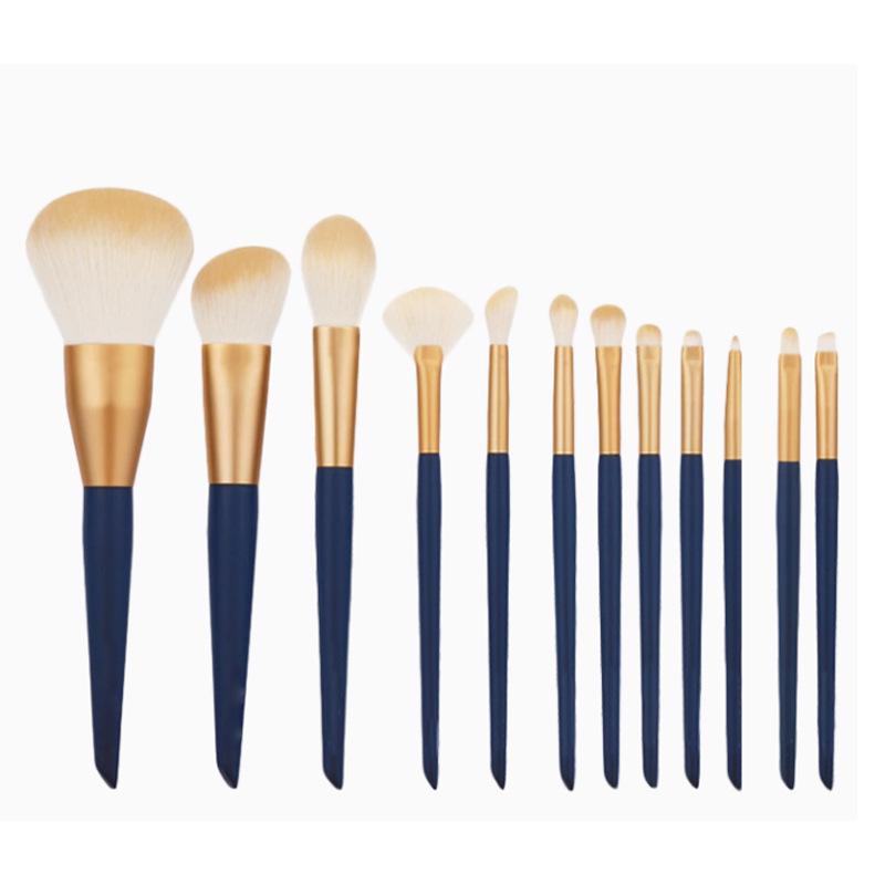 Holiday 12-Piece Makeup Brush Set: Powder, Eyeshadow, Foundation & Concealer Brushes with Soft Bristles