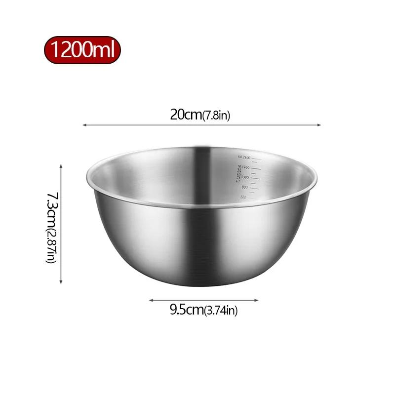Golden Silver Salad Bowls Large Capacity Stainless Steel Korean Soup Rice Noodle Ramen Bowl Tableware Food Container Utensils