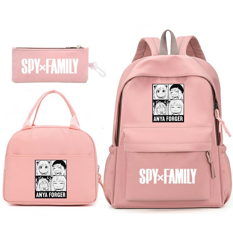 School Season Spy Playhouse Printed Backpack Pencil Bag Shoulder Bag Leisure Primary And Secondary School Students Schoolbag