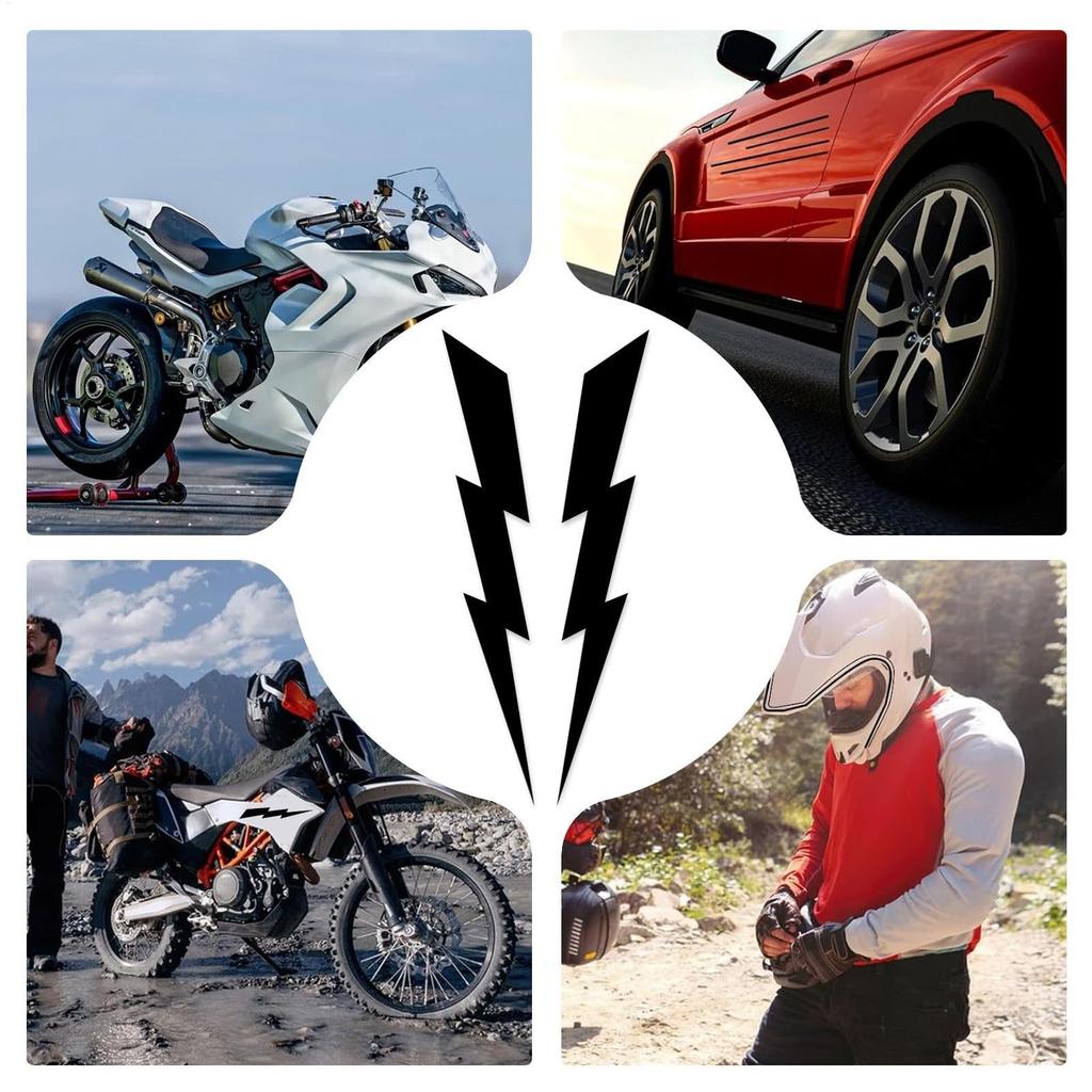 Motorcycle Stickers - Motorcycle Stickers Lightning Bolt Decals | Car Window Stickers, Reflective Car