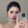 Elegant Teardrop Zircon Diamond Earrings for Women - Light Luxury, Niche Design