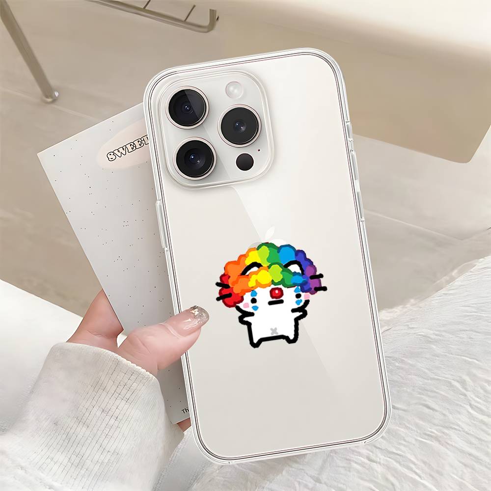 Cute B-basiilleaf-s Phone Case For IPhone 17 16 15 14 Plus 13 12 11 Pro Max Phone Back Cover Transparen