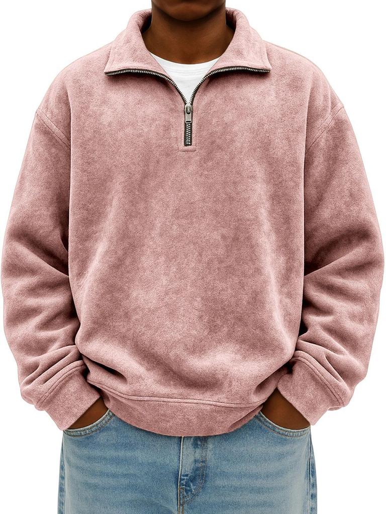 Men's Versatile Sportswear: Fashion Casual Half-Zip Stand Collar Long-Sleeve Hoodie (2025 Edition)