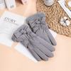 Warm gloves women's velvet thickened windproof and cold-proof outdoor riding driving winter touch screen autumn and winter gloves