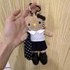 Cute Long-Legged Kitty Plush Pendant with Changeable Skirt - Ins Style Doll Keychain for Backpacks