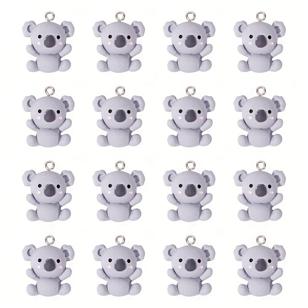 Pack Of 20 Lovely Resin Koala Pendants For DIY Jewelry And Accessories Perfect For Bracelets Earrings And Key Chains