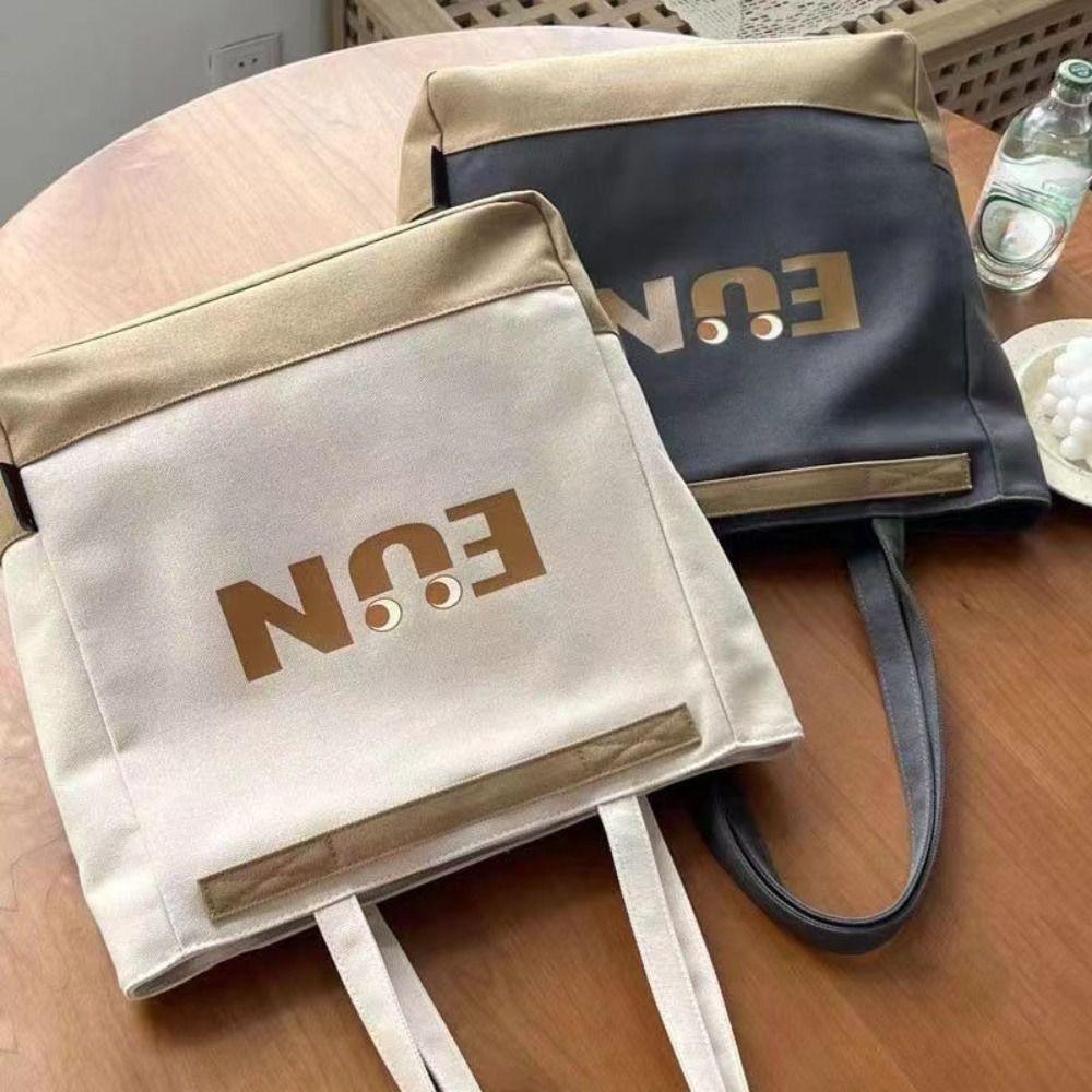Versatile Canvas Tote Bag Cross-body School Bag Underarm Bag Messenger Bag  School