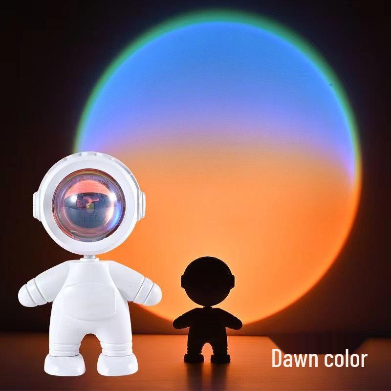 Astronaut LED Robot Lamp with USB Charging – Sunset Atmosphere Light