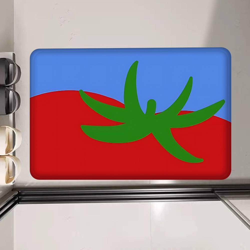 Cartoon Tomato Pattern Entrance Door Mat Nordic Style Home Doormat Bathroom-Toilet Mats Bedroom Hotel Decor Mat