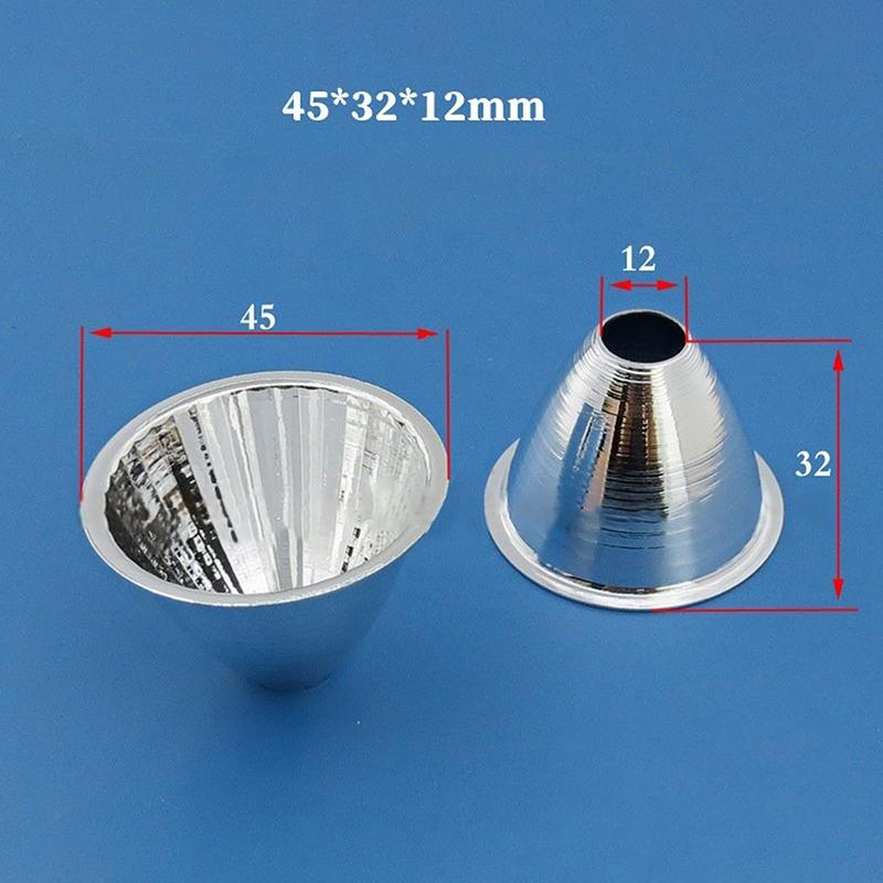 1 Piece 20-126Mm 15-120 Degree Lampshade Reflective Bowl For Diy Light Optical Led Aluminium Reflector Cup For Cob Lamp Bead