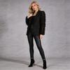 2026 Spring Women's Retro Pleated Mesh Spliced Suit Jacket