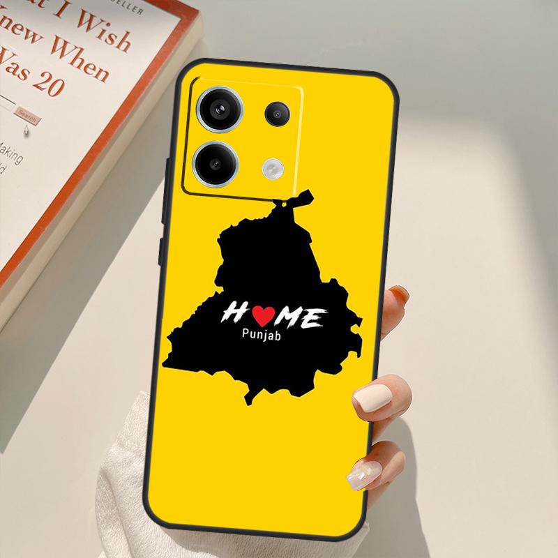 Punjab Map Outline Funda For Xiaomi Redmi Note 14 13 10 11 12 15 Pro Plus Case For Redmi 15 14C 12C 10C 13C 15C