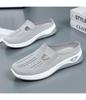 Vielseitige Damen Atmungsaktive Geschlossene Zehen Slip-On Mesh Freizeitschuhe mit Weicher Sohle