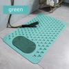 Rectangular Non-Slip Floor Mat Draining Hole Shower Foot Scrubber Foot Massage Pad  Bathtub