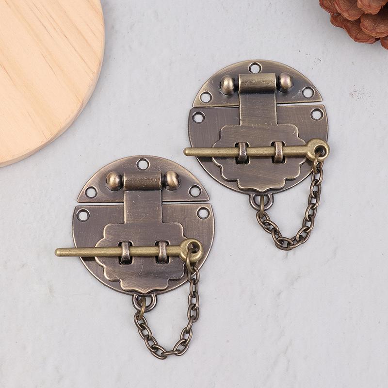 2Pcs Finish Gift Boxes And Suitcases Lock Easy To Install Multi-Purpose Decorative Latch Drawers And Storage Box Lock