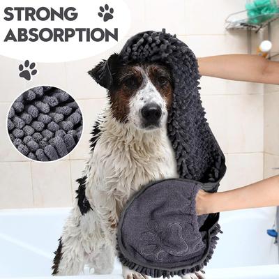 Mikrofaser Hundetücher zum Trocknen von Hunden Super Saugfähig Weich und Schnell Trocknend Haustierpflegehandtuch Duschzubehör für Hunde