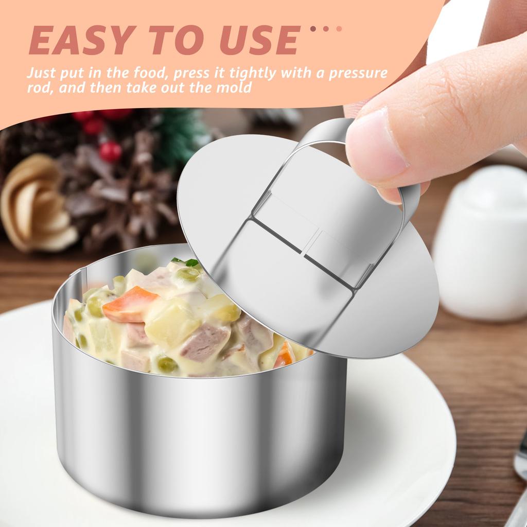 Ringform Edelstahl Kuchenringform Praktische Gebäckringe Wiederverwendbare Lebensmittelringform Runde Dessertringform Spülmaschinenfest