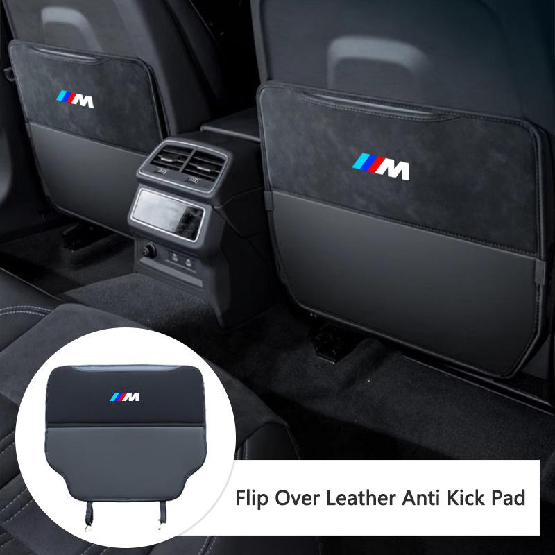 Heiß 2025 Auto Anti-Kratz-Pad Sitzlehnen-Leder-Schutzabdeckung Wasserdicht Für BMW M Emblem E46 E36 E34 F10 E90 F30 E60 F30 E53 E3