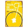 Vintage Tour De France Tin Sign Metal Wall Decor 8x12 Inch Retro Yellow Jersey Design