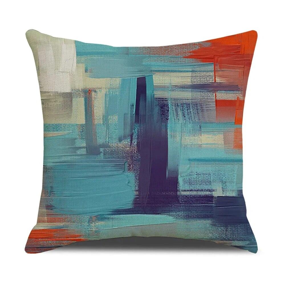Abstract Color Pillowcase 45x45cm Retro Graffiti Print Cushion Cover Sofa Chair Polyester  Modern Room Home Decoration