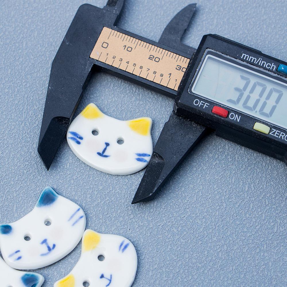 Blue and White Porcelain Windbreaker Buttons - Handmade Jingdezhen Accessories
