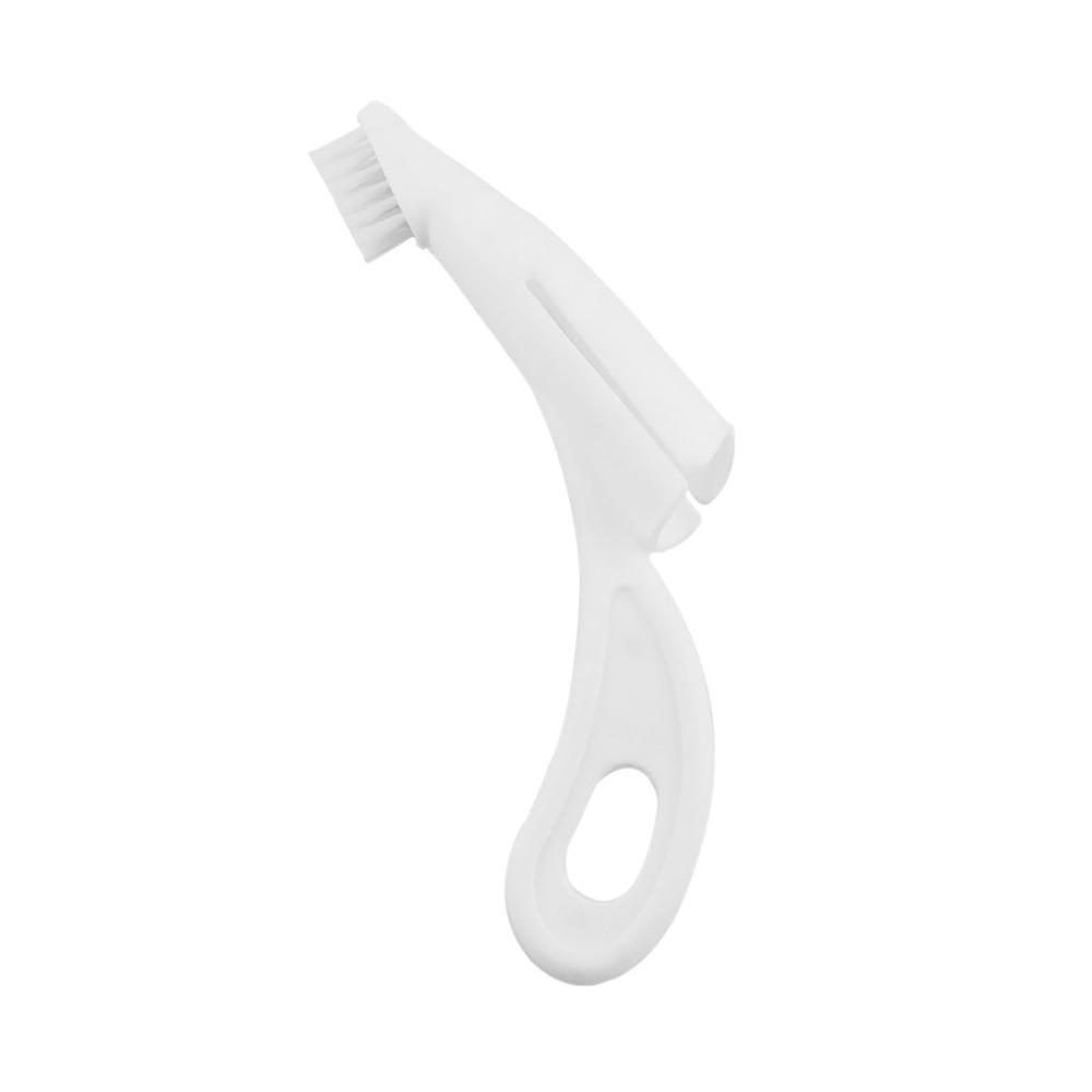 Soft Bristle Dog Cats Finger Toothbrush Nylon Bristle Ergonomic Finger Brush for Small Pets