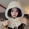 Ear Protection Women Winter Balaclava Hats One-Piece Neck Collar Beanies Caps Knitted Hooded Caps
