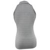 2024 Women's Fashion Casual Solid Color Ribbed Zip-Up Vest T-Shirt with Turn-Down Collar for Spring/Summer