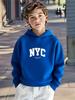 Kinder NYC Hoodie Buchstabe Grafikdruck Pullover Sweatshirt Jungen Mädchen New York Stil Lässig Streetwear Kapuzenoberteil Herbst Winter