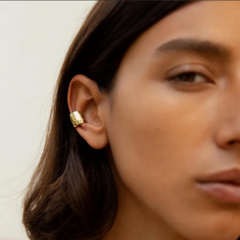 Must Enter Texture Corrugated Ear Bone Clip Unique Personality Simple Fashion Light Luxury Ear Clip Women