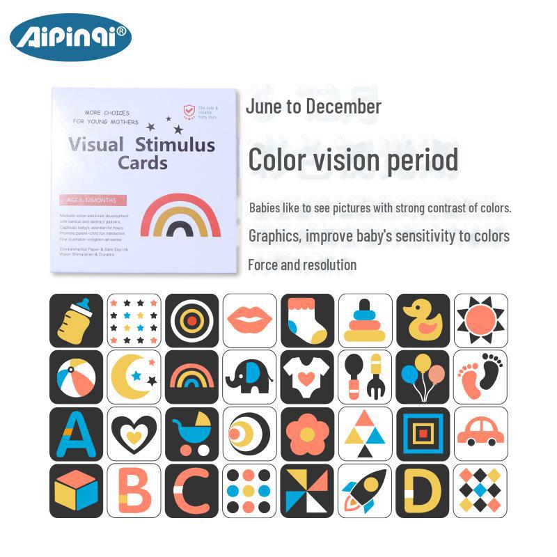 

Карточки визуальной стимуляции новорожденных Aipinqi для раннего обучения и отслеживания