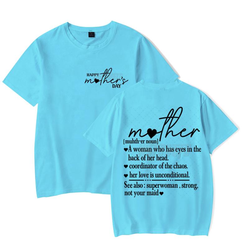 Happy Mothers Day Graphic T Shirts Women Trendy Mama Hearts Tshirt Design Mothers Day Gift Tee Mother Noun Letter Print Clothes