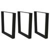 VidaXL Dining Table Legs V-Shape 3 Pieces Black 80 X (72-73,3) Cm Steel 4012664