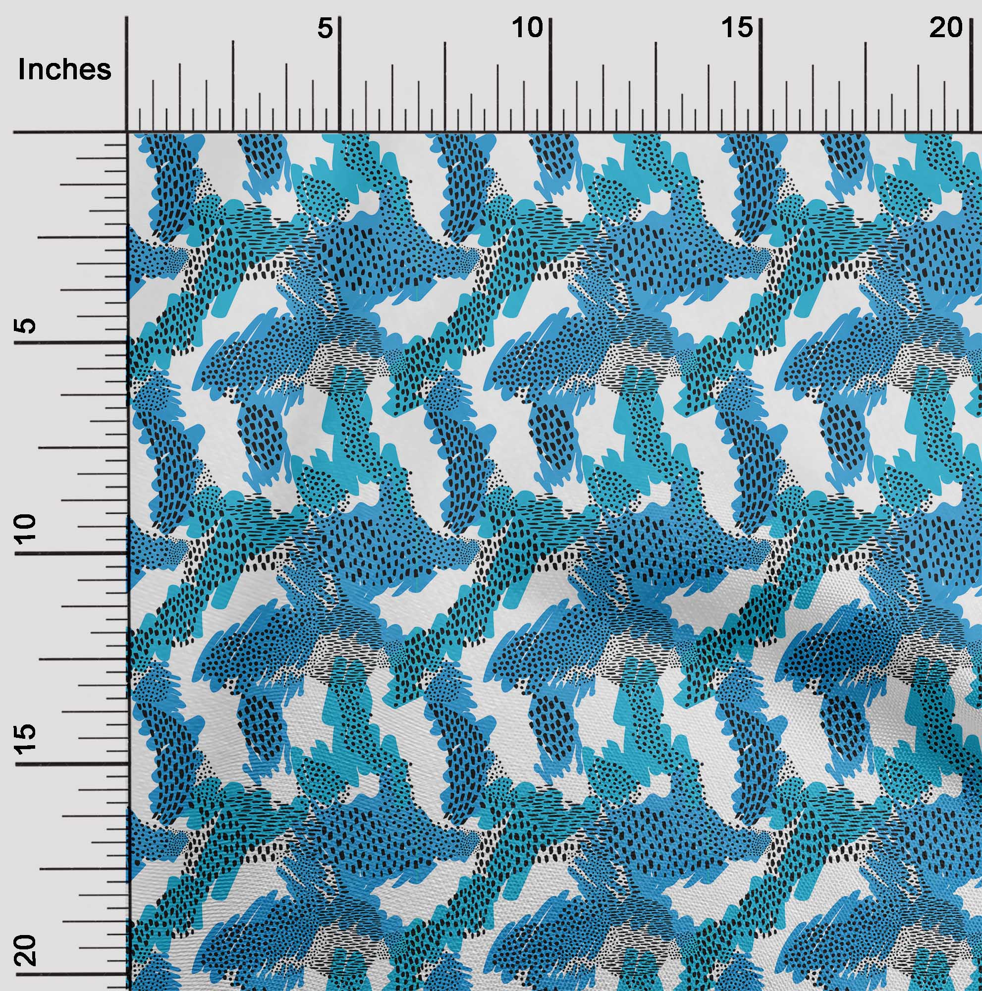 

OneOone Cotton Flex Light Green Тканина зі шкіри тварин Тканина для пошиття друкованої тканини для рукоділля у дворі 40 дюймів 42 Inch Wide - Viscose Chiffon середній синього кольору