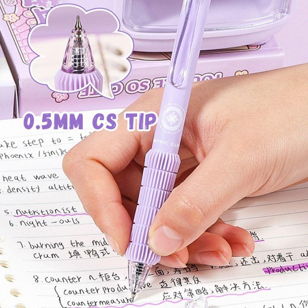 4PCS/Set CS Tip Neutral Pen 0.5mm Black Ink Signature Pens New Writing Tool  School Office
