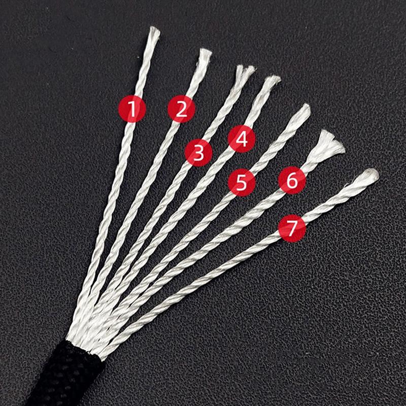 50M 7-adriges Paracord-Seil für den Außenbereich, Polyester, Fallschirmschnur, Camping, Überleben