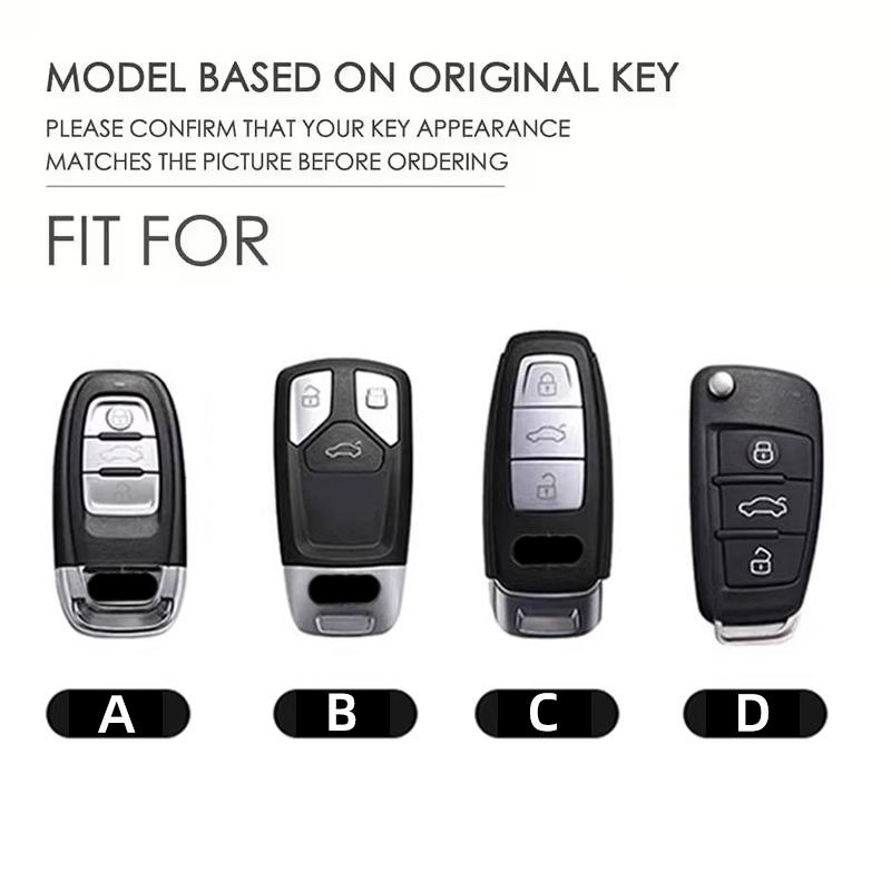 For Q8 RSQ8 A6 C8 S6 RS6 A7 S7 RS7 A3 8Y A8 D5 4N RS E-tron GT Q4 Q7 4M Alloy Car Key Case Cover Shell Fob