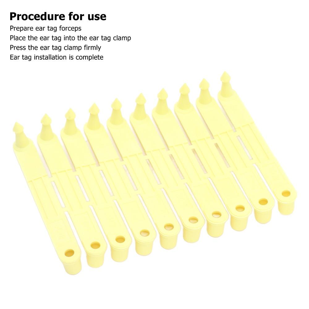 100Pcs Durable Livestock Ear Tags Yellow Animal Ear Tags Perfect Ear Tags Pig